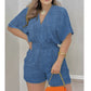 🔥Factory Direct Sales🔥 Somrig Casual Jumpsuit med Elastisk Midja