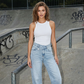 🔥Factory Direct Sales🔥Damjeans med raka ben och asymmetriska midjor