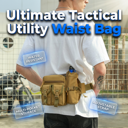 ✨Nya produkter lanseras under 2026🔥För utomhusbruk✨Taktisk midjeväska med avtagbar vattenflaskhållare