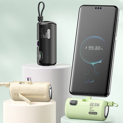 Här kommer en bärbar laddare på 22,5 W 🎉 Med kabel och 3C-certifierad – superpålitlig 😎