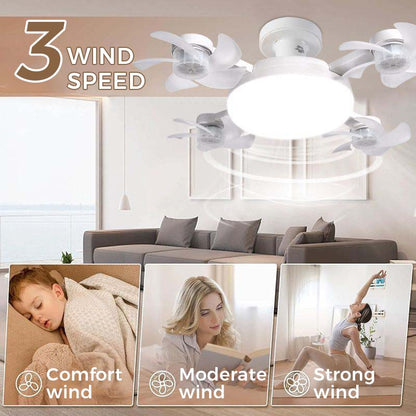 🌀48% RABATT NU! 💡 Takfläkt med E27-fattning – Tyst 2-i-1 LED-fläkt med Fjärrkontroll – Svalka & Ljus i Ett 🏠
