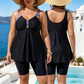 🏊‍♀️48% RABATT NU! 🌺 Tankini-set med shorts – magkontroll, snabbtorkande & smickrande passform – njut av stranden med självförtroende 🌊