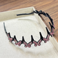 Wavy Crystal Headband Set – Lätt, halkfritt och flickaktigt hårsmycke, glittrande vågformad hårband med kristalldetaljer för bröllop och vardagsbruk, flickaktiga och feminina accessoarer