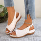 🔥48% RABATT⏰Damernas Vintage Peep - ☁️Toe Komfortsandaler 👠✨Mjuk sula retro sommar skor för fest & vardag🌸