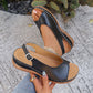 🔥48% RABATT⏰Damernas Vintage Peep - ☁️Toe Komfortsandaler 👠✨Mjuk sula retro sommar skor för fest & vardag🌸