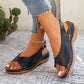 🔥48% RABATT⏰Damernas Vintage Peep - ☁️Toe Komfortsandaler 👠✨Mjuk sula retro sommar skor för fest & vardag🌸