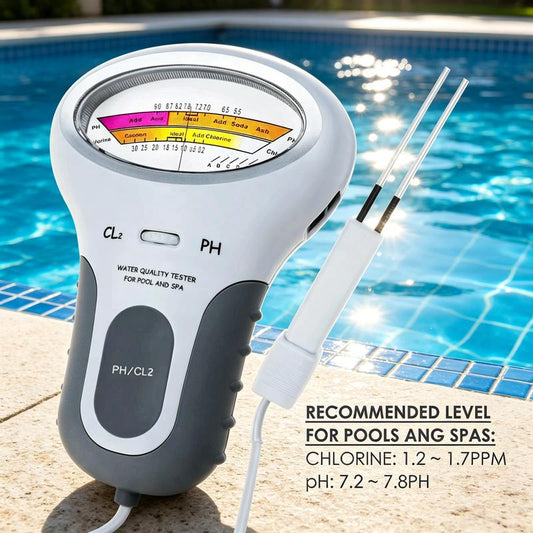 🔬 48% RABATT NU! 💧 pH- och Klormätare för Simbassänger – Noggrann Mätning av pH & Klor – Enkelt, Snabbt & Pålitligt 🏊